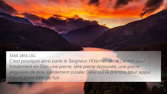 Ésaïe 28:16 LSG Bible Verse Image