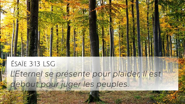Ésaïe 3:13 LSG Bible Verse Image