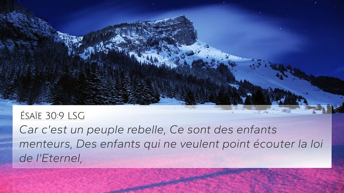 Ésaïe 30:9 LSG Bible Verse Image