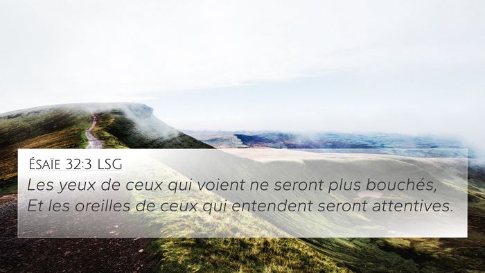 Ésaïe 32:3 LSG Bible Verse Image