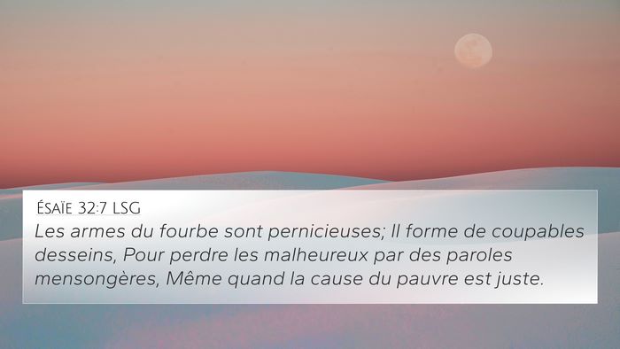 Ésaïe 32:7 LSG Bible Verse Image