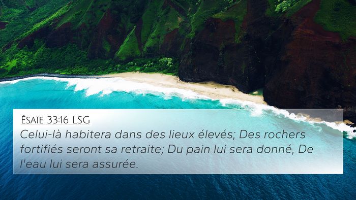 Ésaïe 33:16 LSG Bible Verse Image
