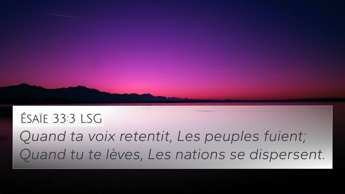 Ésaïe 33:3 LSG Bible Verse Image