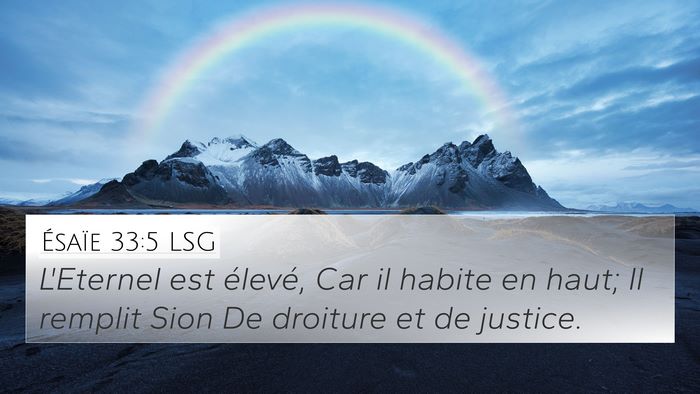 Ésaïe 33:5 LSG Bible Verse Image