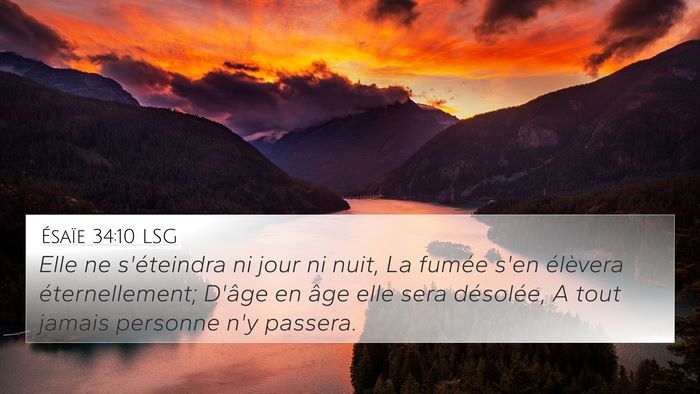Ésaïe 34:10 LSG Bible Verse Image