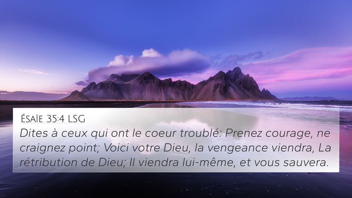 Ésaïe 35:4 LSG Bible Verse Image