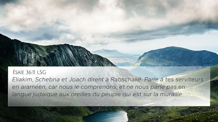 Ésaïe 36:11 LSG Bible Verse Image