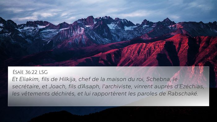 Ésaïe 36:22 LSG Bible Verse Image