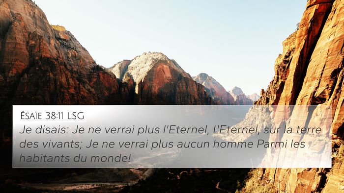 Ésaïe 38:11 LSG Bible Verse Image