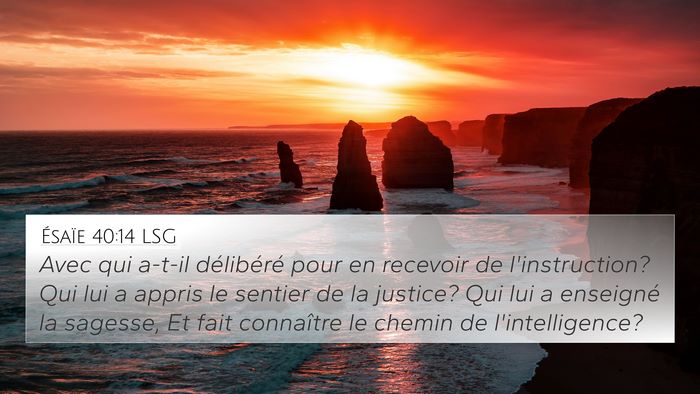 Ésaïe 40:14 LSG Bible Verse Image