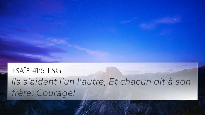 Ésaïe 41:6 LSG Bible Verse Image