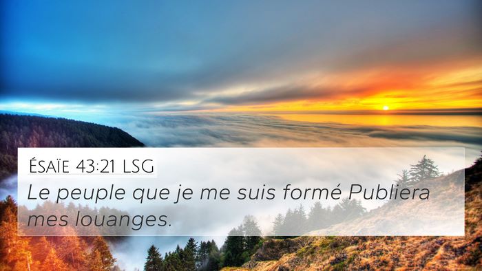 Ésaïe 43:21 LSG Bible Verse Image