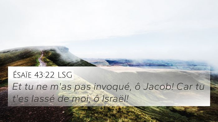 Ésaïe 43:22 LSG Bible Verse Image