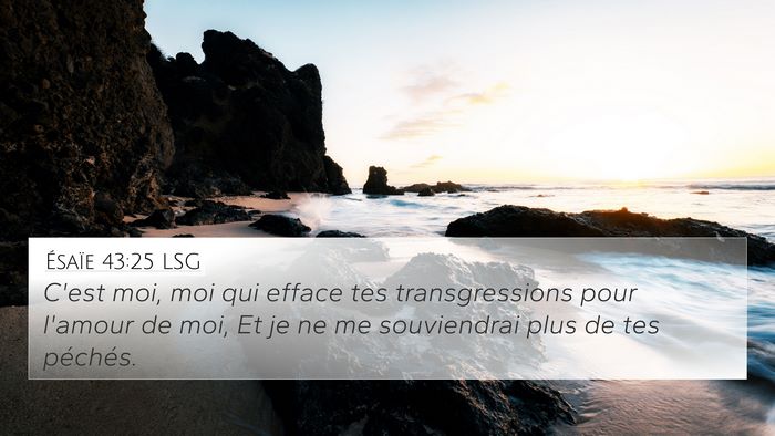 Ésaïe 43:25 LSG Bible Verse Image