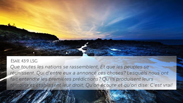 Ésaïe 43:9 LSG Bible Verse Image