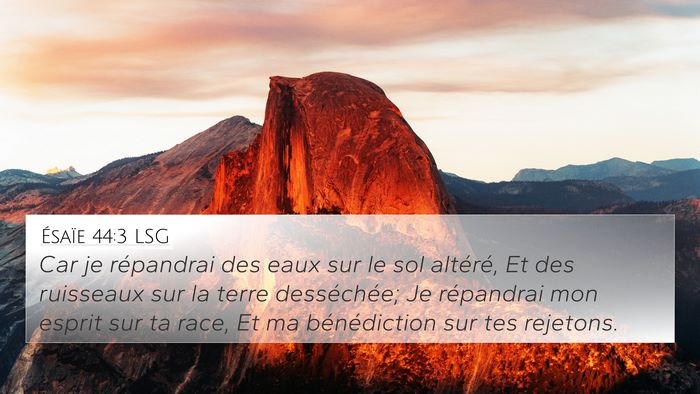 Ésaïe 44:3 LSG Bible Verse Image