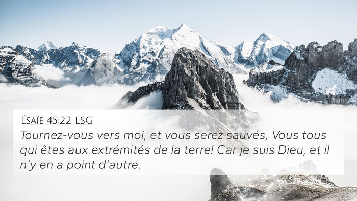 Ésaïe 45:22 LSG Bible Verse Image