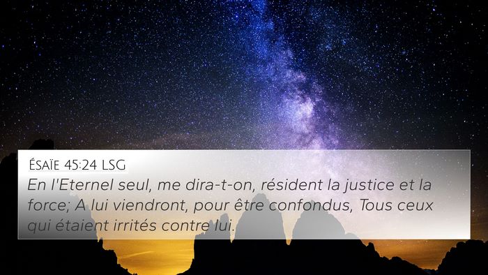 Ésaïe 45:24 LSG Bible Verse Image