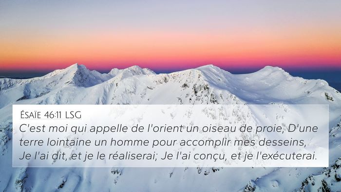 Ésaïe 46:11 LSG 4K Wallpaper - C'est moi qui appelle de l'orient un oiseau de - 4K Wallpaper Bible Verse