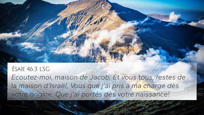 Ésaïe 46:3 LSG Bible Verse Image
