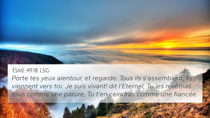 Ésaïe 49:18 LSG Bible Verse Image