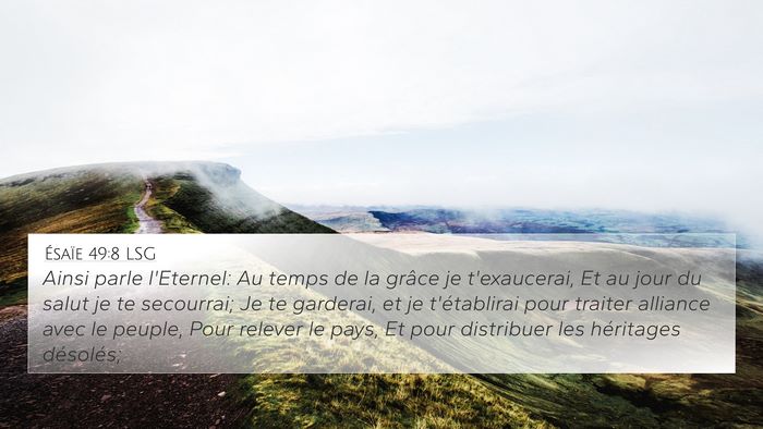 Ésaïe 49:8 LSG Bible Verse Image