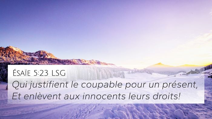 Ésaïe 5:23 LSG Bible Verse Image