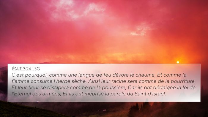 Ésaïe 5:24 LSG Bible Verse Image