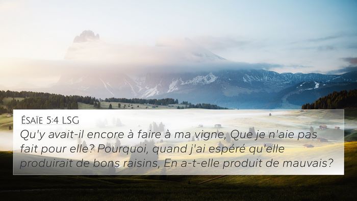 Ésaïe 5:4 LSG Bible Verse Image