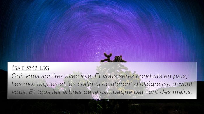 Ésaïe 55:12 LSG Bible Verse Image