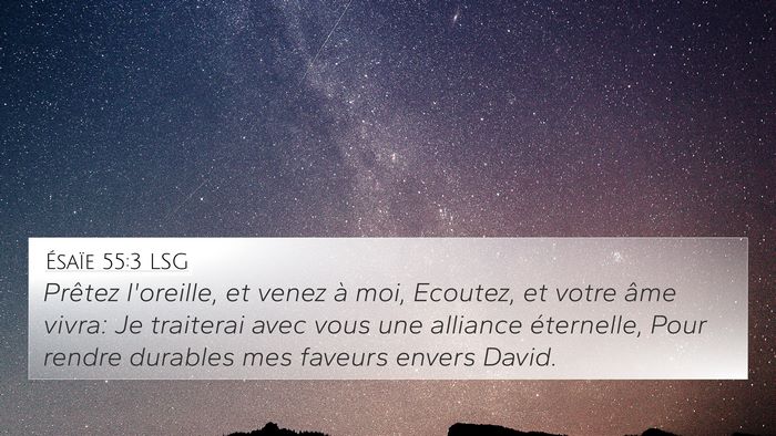 Ésaïe 55:3 LSG Bible Verse Image