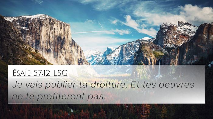 Ésaïe 57:12 LSG Bible Verse Image
