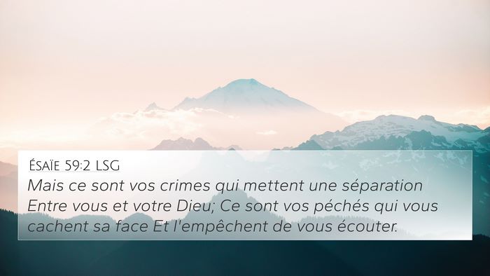 Ésaïe 59:2 LSG Bible Verse Image