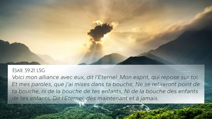 Ésaïe 59:21 LSG Bible Verse Image