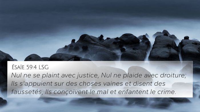 Ésaïe 59:4 LSG Bible Verse Image