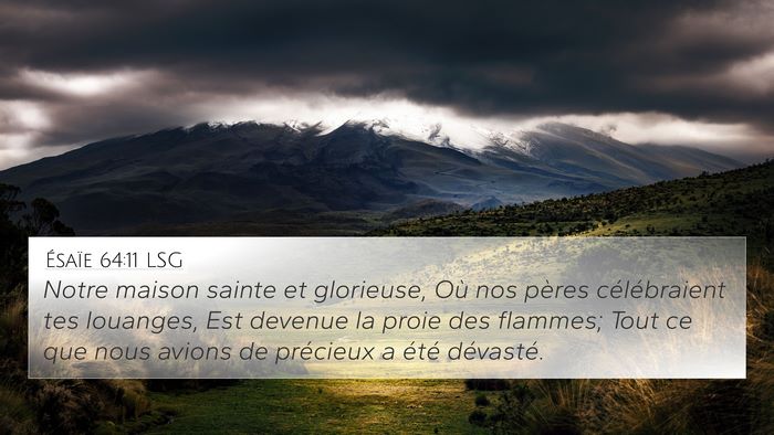 Ésaïe 64:11 LSG Bible Verse Image