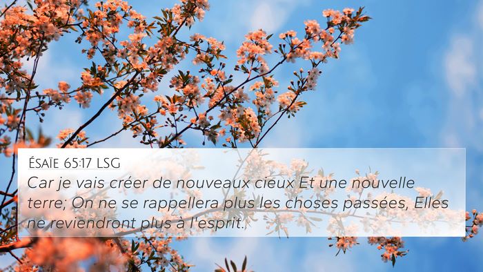 Ésaïe 65:17 LSG Bible Verse Image