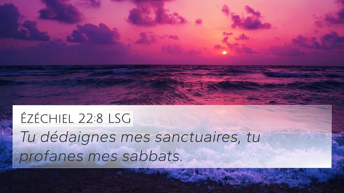 Ézéchiel 22:8 LSG Bible Verse Image