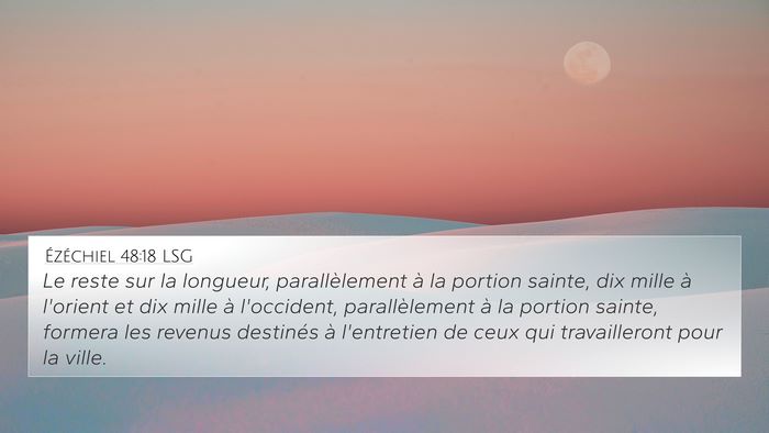 Ézéchiel 48:18 LSG 4K Wallpaper - Le reste sur la longueur, parallèlement à la - 4K Wallpaper Bible Verse