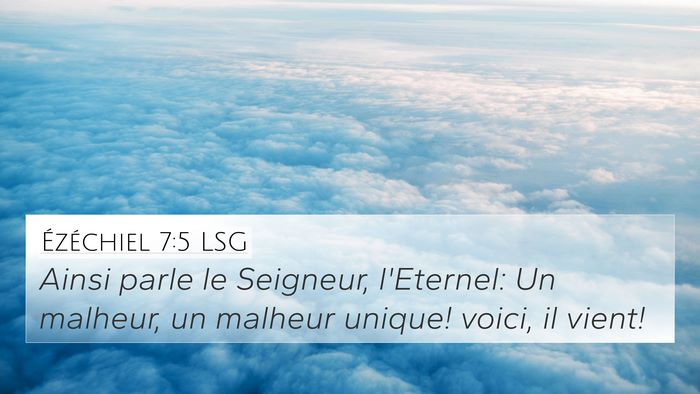 Ézéchiel 7:5 LSG Bible Verse Image