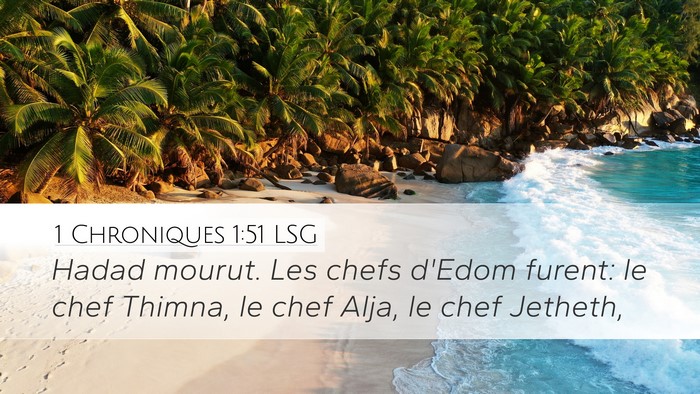 1 Chroniques 1:51 LSG Bible Verse Image