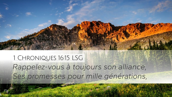 1 Chroniques 16:15 LSG Bible Verse Image
