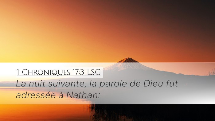 1 Chroniques 17:3 LSG Bible Verse Image