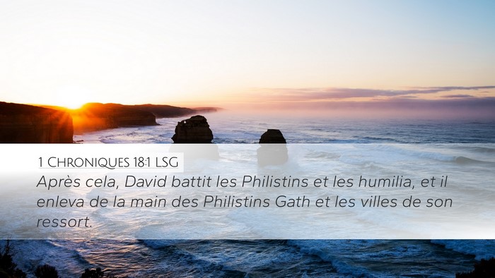 1 Chroniques 18:1 LSG Bible Verse Image