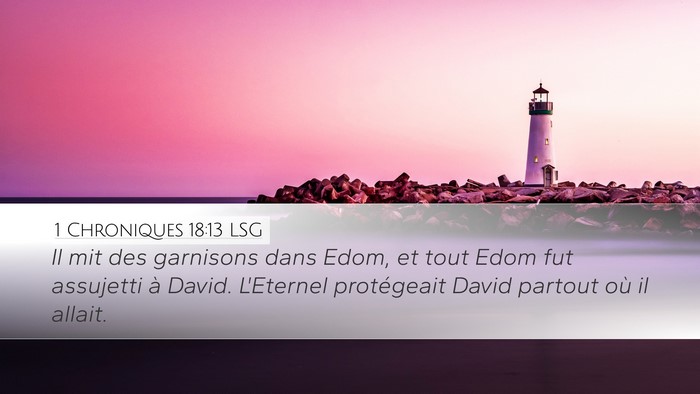 1 Chroniques 18:13 LSG Bible Verse Image