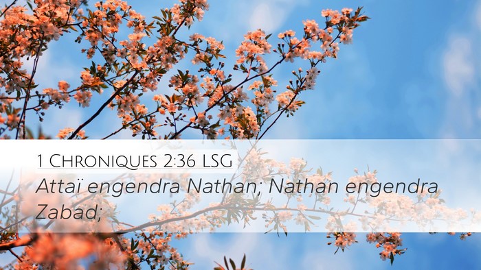 1 Chroniques 2:36 LSG Bible Verse Image