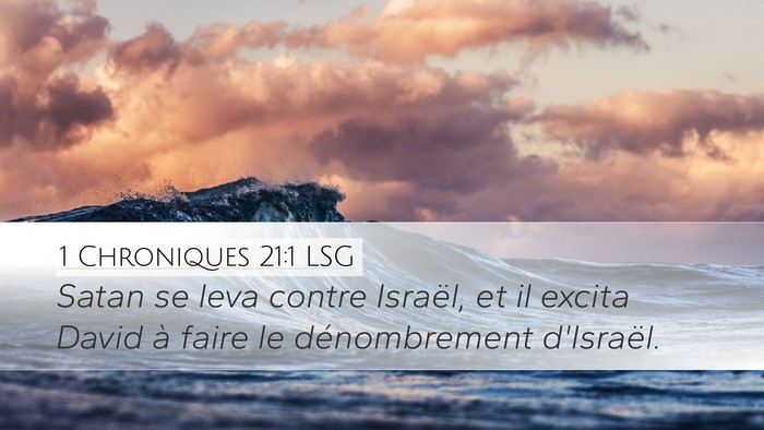 1 Chroniques 21:1 LSG Bible Verse Image