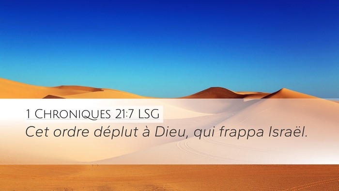 1 Chroniques 21:7 LSG Bible Verse Image
