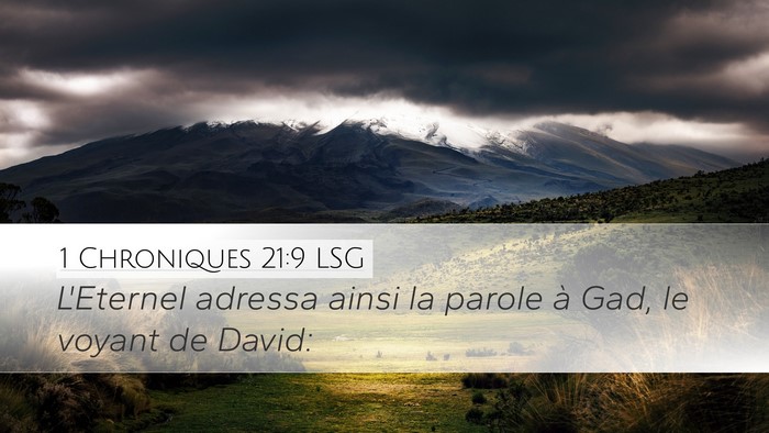 1 Chroniques 21:9 LSG Bible Verse Image