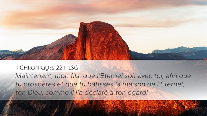 1 Chroniques 22:11 LSG Bible Verse Image
